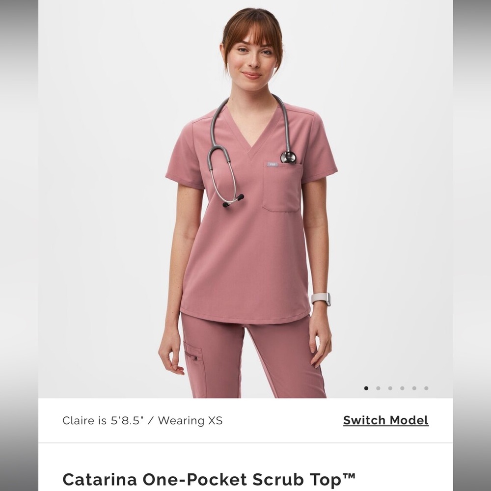 Figs Mauve Catarina Top XXS